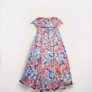 Japna Maxi Dress Womens XS Floral Boho Peasant Empire Waist Off Shoulder